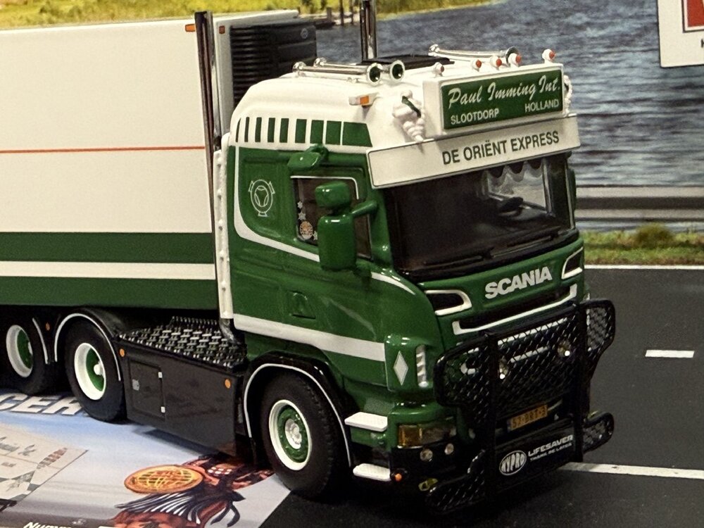 WSI WSI Scania R6 Highline 6x2  met 3-assige koel oplegger PAUL IMMING