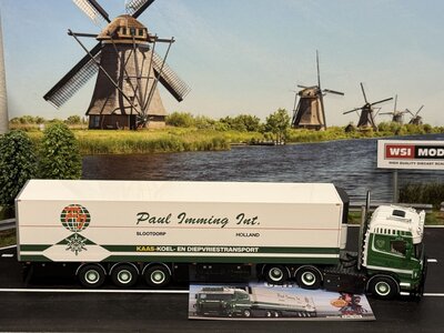 WSI WSI Scania R6 Highline 6x2  met 3-assige koel oplegger PAUL IMMING