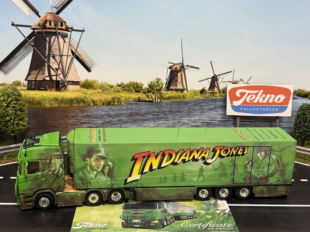 Tekno Tekno Scania Next Gen 660S Highline met 3-assige koeloplegger MULLER "INDIANA JONES"