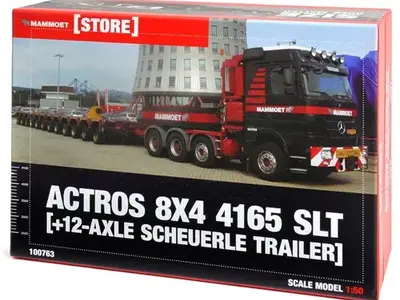 Mammoet store WSI Mercedes Actros 4165 SLT 8x4 + 12-axle scheuerle trailer MAMMOET