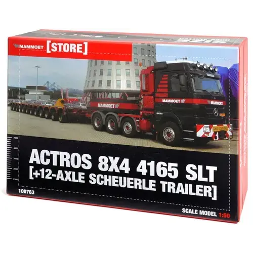 Mammoet store WSI Mercedes Actros 4165 SLT 8x4 + 12-axle scheuerle trailer MAMMOET