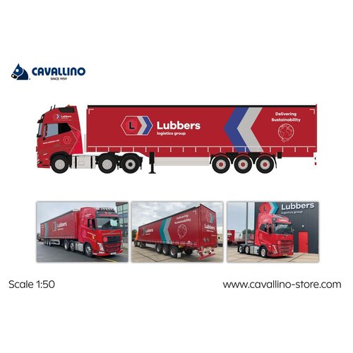 Cavallino Cavallino Volvo FH5 Glob. XL 6x2 met 3-as schuifzeilen oplegger LUBBERS LOGISTICS GROUP