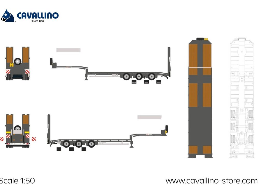 Cavallino Cavallino 3-axle semi lowloader BASIC LINE