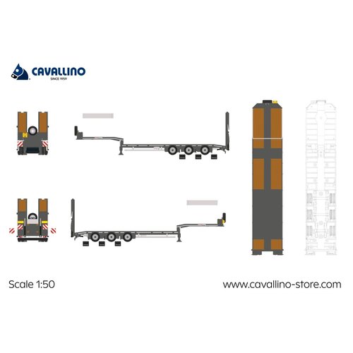 Cavallino Cavallino 3-axle semi lowloader BASIC LINE