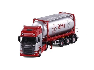 Cavallino Cavallino Scania R Highline 4x2 with 3-axle container chassis + tankcontainer RMI