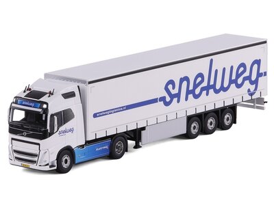 Cavallino Cavallino Volvo FH5 Glob. 4x2 met 3-as schuifzeilen oplegger SNELWEG TRANSPORT