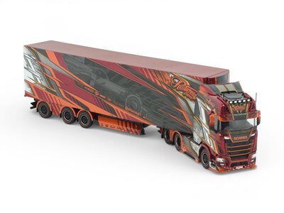 Tekno Tekno Scania NGS Highline 6x4 with 3-axle reefer trailer RISTIMAA "ICEMAN"