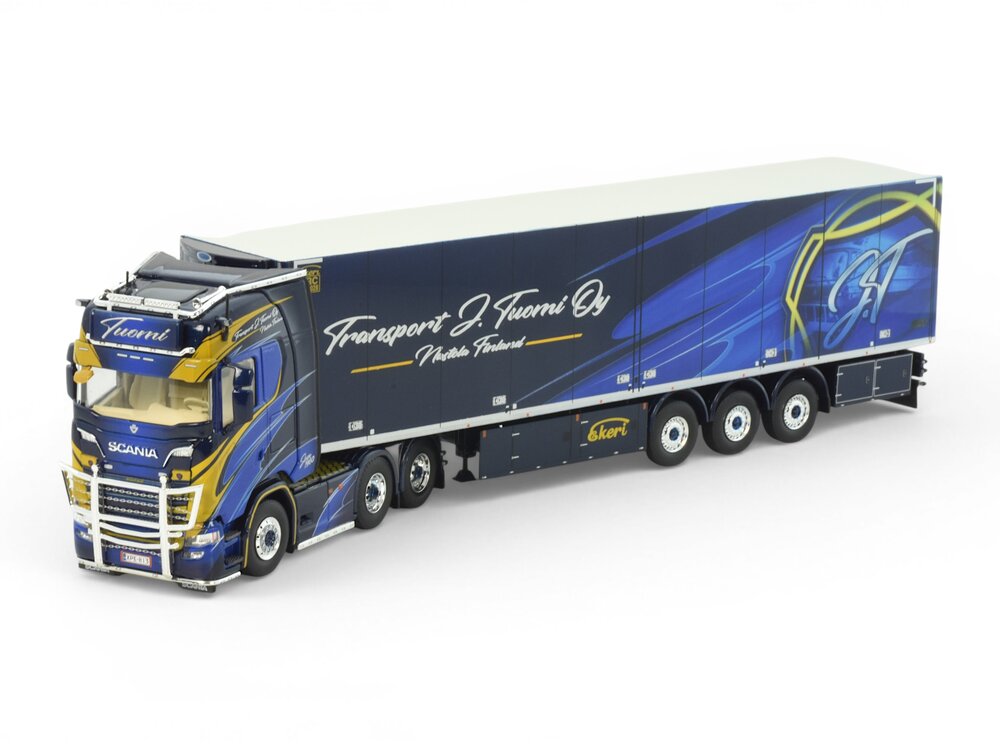 Tekno Tekno Scania Next Gen S520 Highline met 3-assige Ekeri koeloplegger TUOMI