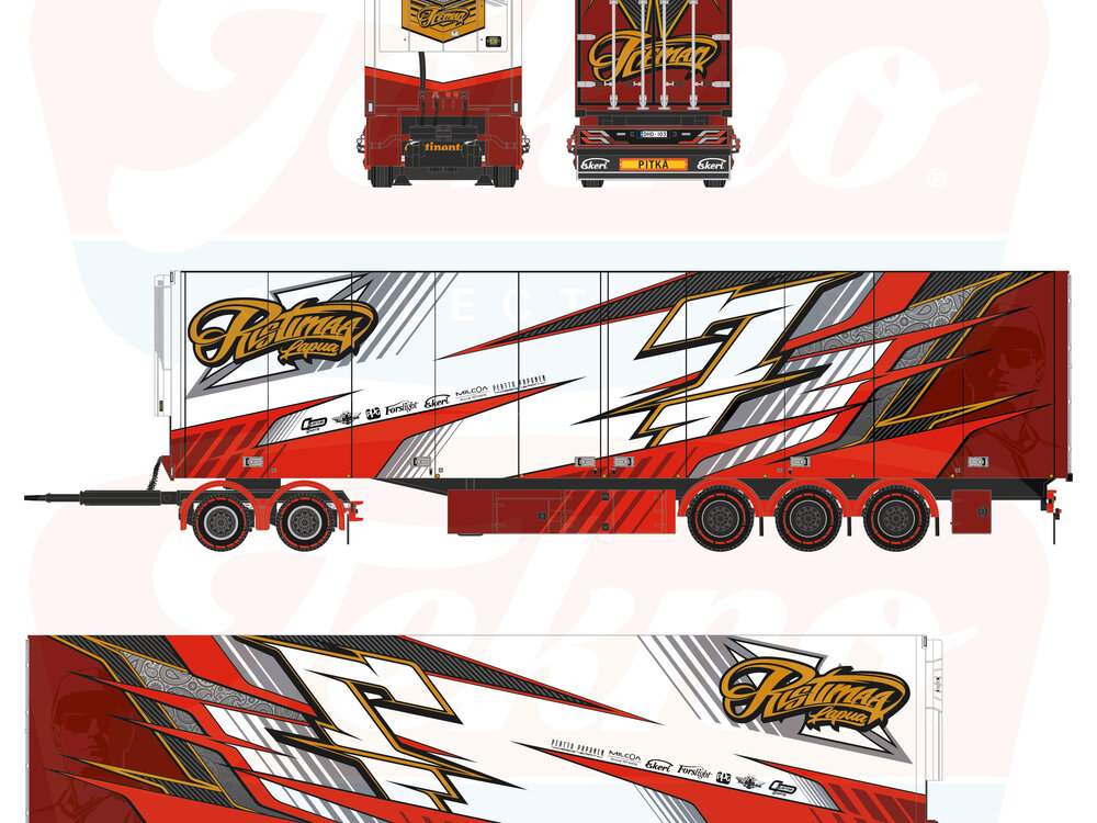 Tekno Tekno Losse (resin) trailer  - 2nd trailer on the  Ristimaa Iceman 85092 RISTIMAA "ICEMAN"