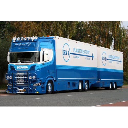 Tekno Tekno Scania NGS 530  Riged truck with 2-axle trailer RVE / F. VAN RIJN