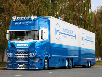 Tekno Tekno Scania NGS 530 Motorwagen met 2-assige wipkar RVE / F. VAN RIJN