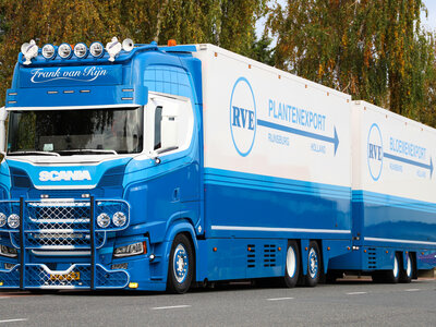 Tekno Tekno Scania NGS 530  Riged truck with 2-axle trailer RVE / F. VAN RIJN
