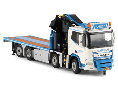 WSI WSI DAF XD SL riged flatbed truck 8x2  with palfinger PK 480 tec VAN HAMEREN B.V.