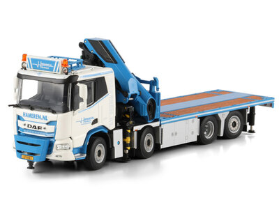 WSI WSI DAF XD SL riged flatbed truck 8x2  with palfinger PK 480 tec VAN HAMEREN B.V.