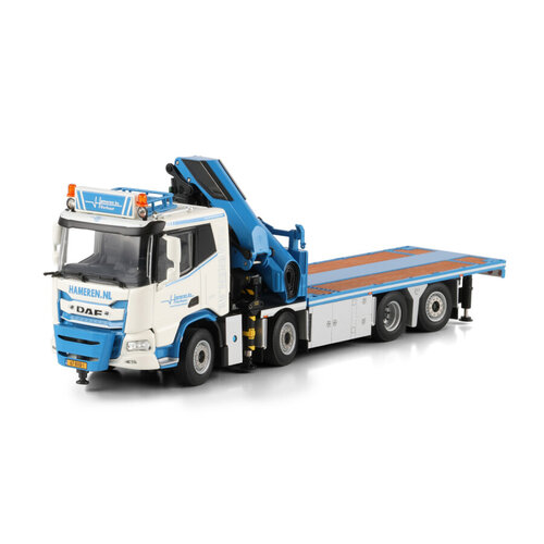 WSI WSI DAF XD SL riged flatbed truck 8x2  with palfinger PK 480 tec VAN HAMEREN B.V.