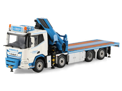 WSI WSI DAF XD SL riged flatbed truck 8x2  with palfinger PK 480 tec VAN HAMEREN B.V.