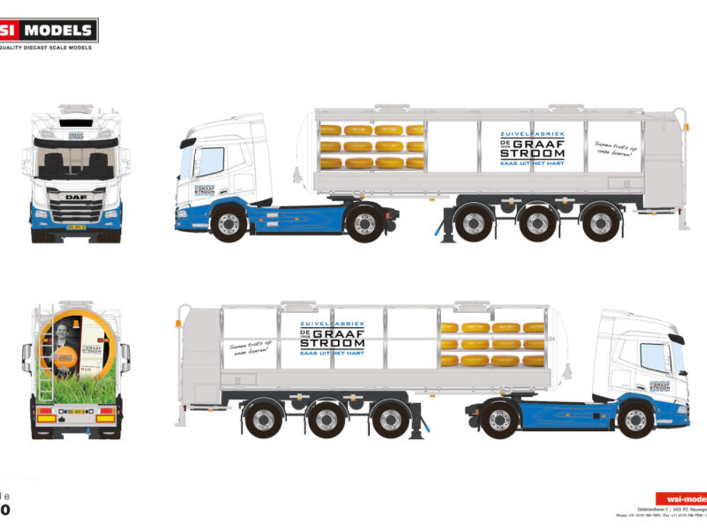 WSI WSI DAF XD SH 4x2 + 3-axle RMO tanktrailer DE GRAAFSTROOM