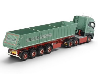 Tekno Tekno Volvo FH05 Globetrotter 6x2 with 4-axle Danish tipper trailer BILLUM