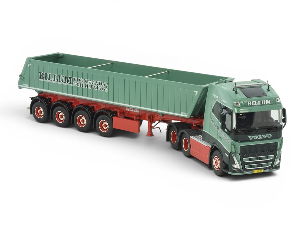 Tekno Tekno Volvo FH05 Globetrotter 6x2 with 4-axle Danish tipper trailer BILLUM