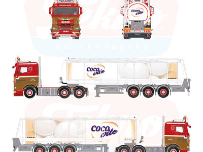 Tekno Tekno MAN TGX GN 6x2 sleepas trekker met 3-assige tankoplegger RONNY CEUSTERS