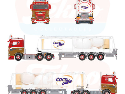 Tekno Tekno MAN TGX GN 6x2 with 3-axle tanktrailer RONNY CEUSTERS