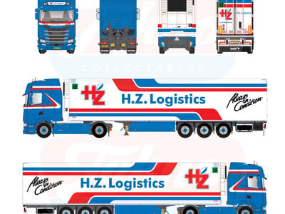 Tekno Tekno Scania Next Gen S Highline  with 3-axle reefer trailer HZ LOGISTICS
