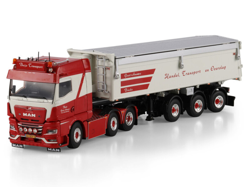 WSI MAN TGX GM 6x2 with 3-axle tipper trailer BUIJS TRANSPORT
