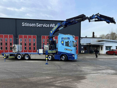 WSI WSI Scania R highline riged flatbed truck 8x2 with palfinger pk78002 SH + jib JINERT
