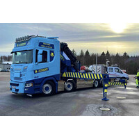 WSI Scania R highline riged flatbed truck 8x2 with palfinger pk78002 SH + jib JINERT