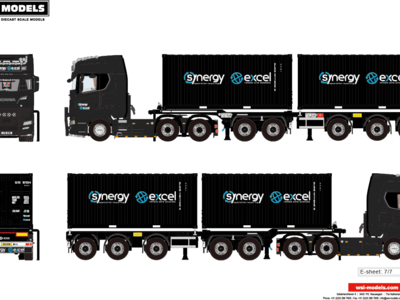WSI WSI Scania S770 6x2 with connect trailer + 2 x 20ft. container SYNERGY EXCEL Canterbury England