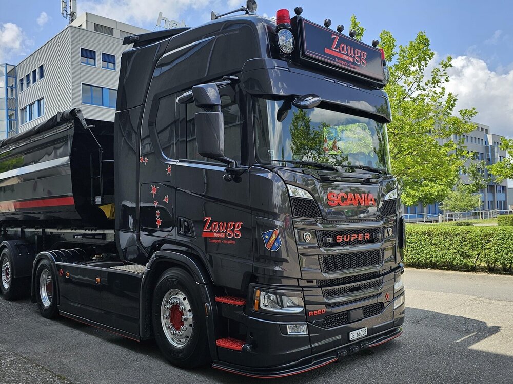 Tekno Tekno Scania NGR Highline 4x2 trek met 3-as Meiler kipper ZAUGG