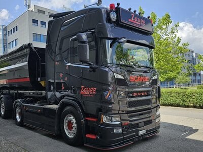 Tekno Tekno Scania NGR Highline 4x2 trek met 3-as Meiler kipper ZAUGG