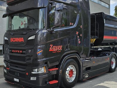 Tekno Tekno Scania NGR Highline 4x2 trek met 3-as Meiler kipper ZAUGG