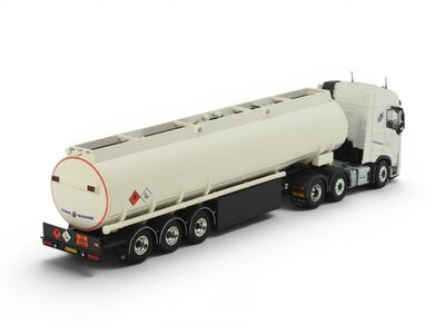 Tekno Tekno Volvo FH Aero Globetrotter 6x2 met 3-assige benzine oplegger NIJHOF WASSINK