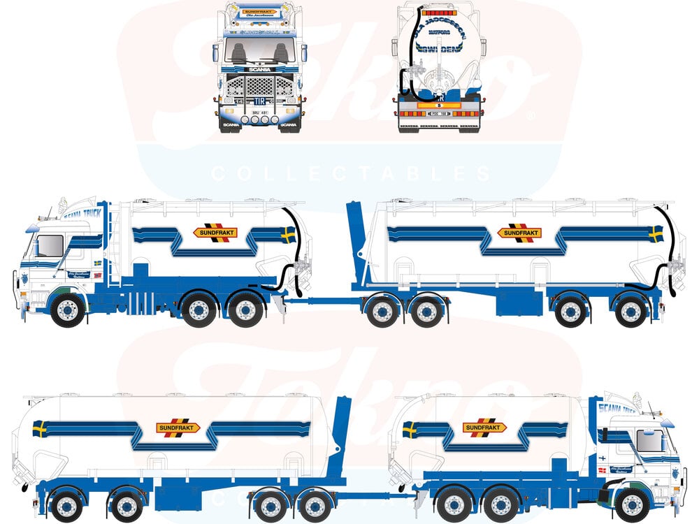 Tekno Tekno Scania 3-serie Zweedse bulk combi OLA JACOBSSON