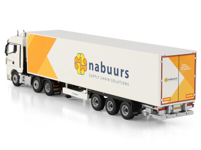 WSI WSI MAN TGX GM 6x2  met 3-as gesloten box trailer NABUURS