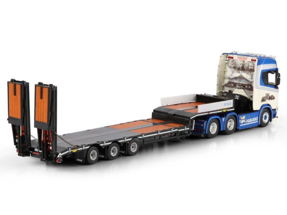 WSI WSI Scania S Highline 6x4 with 3-axle Semi- lowloader + ramps HAUGO SPESIALOPPDRAG