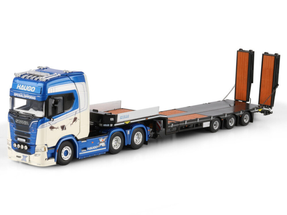 WSI WSI Scania S Highline 6x4 with 3-axle Semi- lowloader + ramps HAUGO SPESIALOPPDRAG