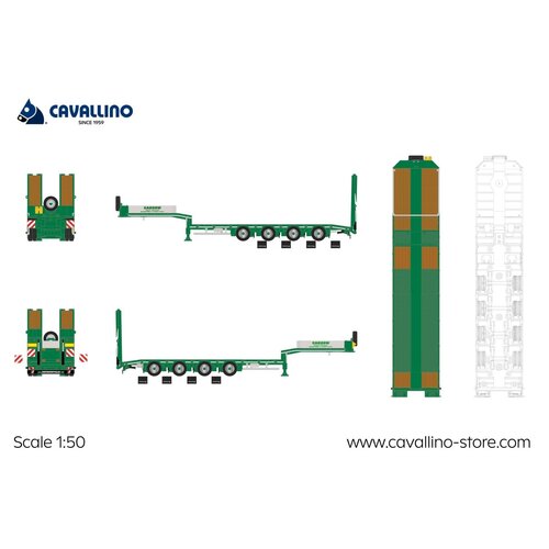 Cavallino Cavallino 4-axle semi lowloader Faymonville with ramps CADZOW SCOTLAND