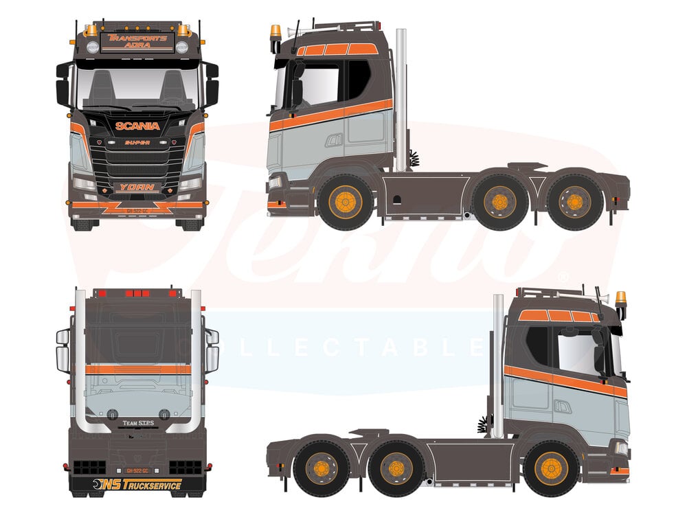Tekno Tekno Scania Next Gen 6x2 sleepas trekker STPS