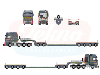 Tekno Tekno Mercedes-Benz Actros Gigaspace 8x4 met Broshuis DDC 3-bed-5 FRIDERICI