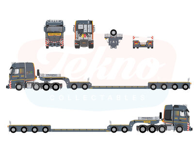 Tekno Tekno Mercedes-Benz Actros Gigaspace 8x4 with Broshuis DDC 3-bed-5 FRIDERICI