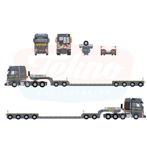 Tekno Tekno Mercedes-Benz Actros Gigaspace 8x4 met Broshuis DDC 3-bed-5 FRIDERICI