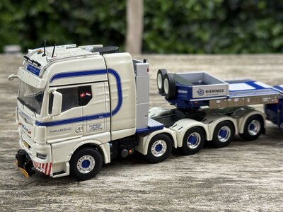 WSI WSI "EXCLUSIEF" MAN TGX XXL EURO 6C Facelift 10x4 with 5-axle lowloader + 2-axle dolly TWAN BIERINGS