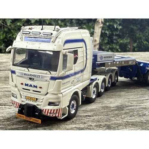 WSI WSI "EXCLUSIEF" MAN TGX XXL EURO 6C Facelift 10x4 with 5-axle lowloader + 2-axle dolly TWAN BIERINGS