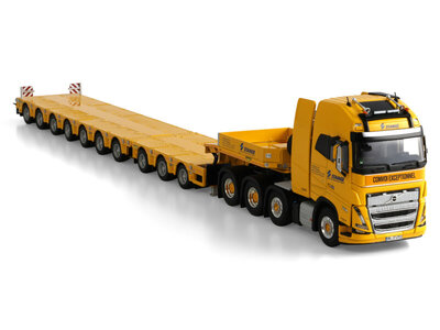 WSI WSI Volvo FH5 Glob. XL 8x4 SL with 7-axle lowloader + 3-axle dolly STANGE