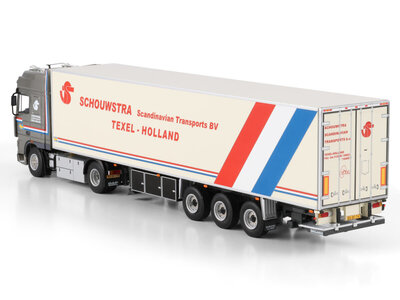 WSI WSI DAF 95XF Super Space Cab  4x2 met 3-assige koeloplegger SCHOUWSTRA