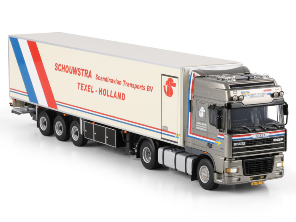 WSI WSI DAF 95XF Super Space Cab 4x2  with -3axle reefer trailer SCHOUWSTRA