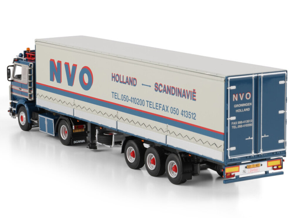 WSI WSI Scania 142M 4x2 with 3-axle curtainside trailer B.W. SLIK TRANSPORT / NVO