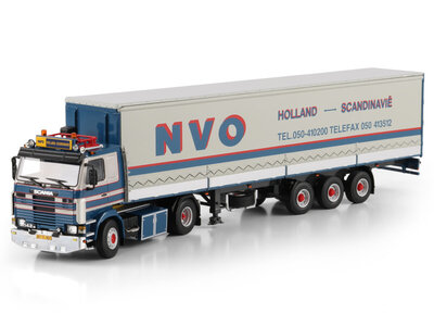 WSI WSI Scania 142M 4x2 with 3-axle curtainside trailer B.W. SLIK TRANSPORT / NVO